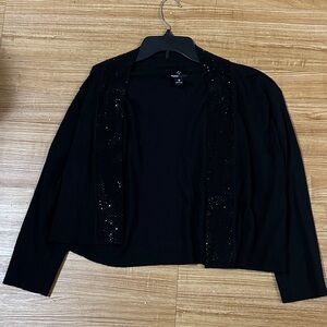 Ronni Nicole Black Sequin Cardigan